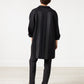 Neoprene Flower Coat in Black