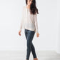Elenaso Leather Trouser in Cool Grey