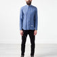 Linen Button Up in Blue Diamond