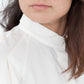 Trim Collar Poplin Blouse in Off White