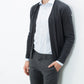 Hidden Placket Cardigan in Charcoal