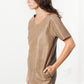 Leather Front Tunic
