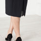 Pearl Fastened Dress in Cream/Black