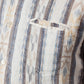 Linen Western Shirt in Beige/Blue