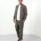 Leather Bomber Jacket in Dust