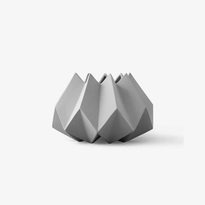 Folded Vase low, ash